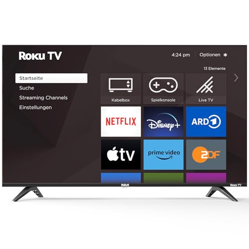 RCA Roku TV 43 Zoll (109 cm) Smart TV Fernseher UHD 4K HDR 10 HLG Dolby Audio Funktioniert mit Apple TV+ Netflix Disney+ YouTube Prime Video Triple Tuner HDMI USB WiFi