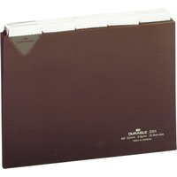 DURABLE Karteiregister, A4 quer, braun, 25-teilig