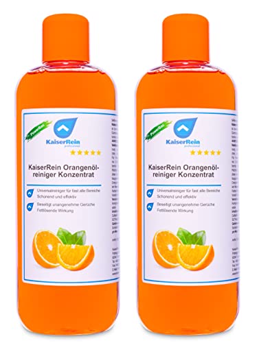 KaiserRein Orangenölreiniger 2x500 ml Konzentrat Orangenreiniger, Orangen Öl, Orangenöl-Reiniger I Allzweckreiniger I Universalreiniger I Fettlöser