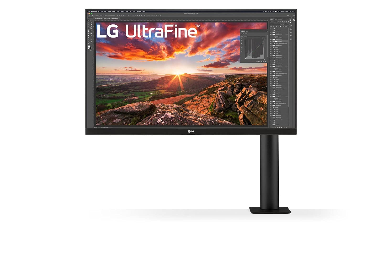 LG 27UN880-B 68,4 cm (27 Zoll) UltraFine Ergo Monitor (4K UHD, IPS-Panel, ergonomischer Standfuß), schwarz
