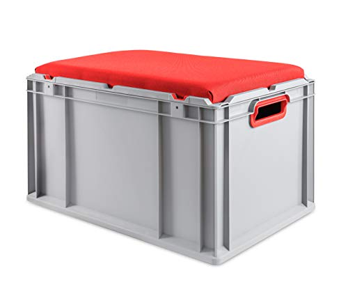 aidB Eurobox Seat Box, Griffe offen, 600x400x320mm, 1 St, rot