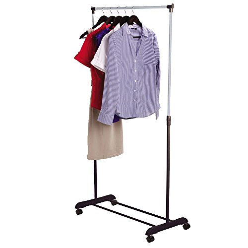 Home Discount Single Garment Racks Kleiderstange, verstellbar Kostenlose Lieferung Einzel, Silber