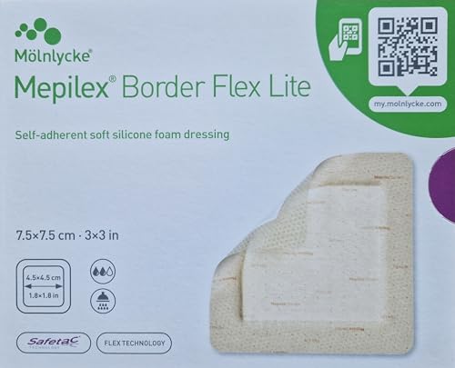 MEPILEX Border Flex Lite Schaumverband 7,5x7,5 cm 5 Stück