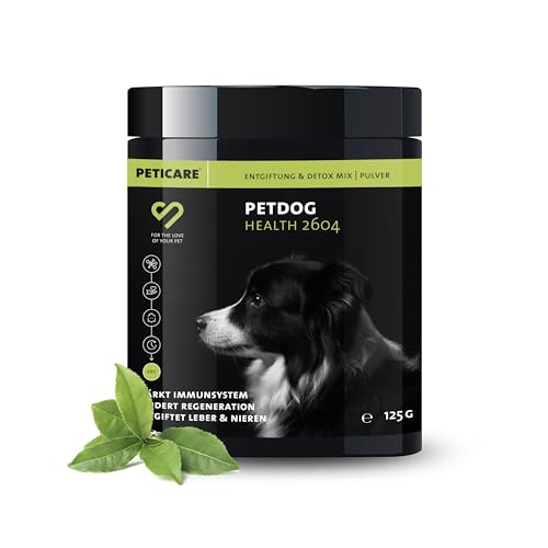 Peticare Detox Entgiftung Pulver für Hunde | Reinigende Formel unterstützt Leber & Nieren, fördert Verdauung & Immunsystem | mit Mariendistel, MSM | natürliches Ergänzungsfutter | petDog Health 2604