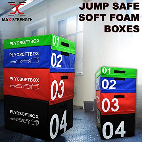 PLYOMETRIC Soft Schaumstoff Jump Box Klettverschluss Fitness Crossfit Gym Training Jumping Set