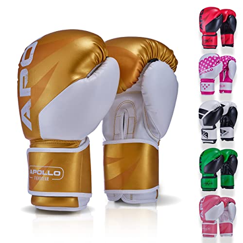 Apollo Boxhandschuhe Männer aus PU Leder | Thai Boxhandschuhe Damen und Herren | für Boxsack, Training, Sparring, Fitness, MMA Handschuhe | Kickbox Handschuhe | Boxing Gloves 12/14/16oz.