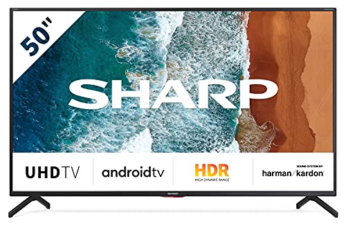 SHARP Android TV 50BN6EA, 126 cm (50 Zoll) Fernseher, 4K Ultra HD LED, Google Assistant, Amazon Video, Harman/Kardon Soundsystem, Dolby Vision, Dolby Atmos, HDR10, HLG, Bluetooth