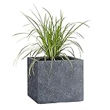 Pflanzwerk® Pflanzkübel Cube XXL Lava Anthrazit 53x65x65cm Blumentopf *Frostbeständiger Blumenkübel* *UV-Schutz* *Qualitätsware*