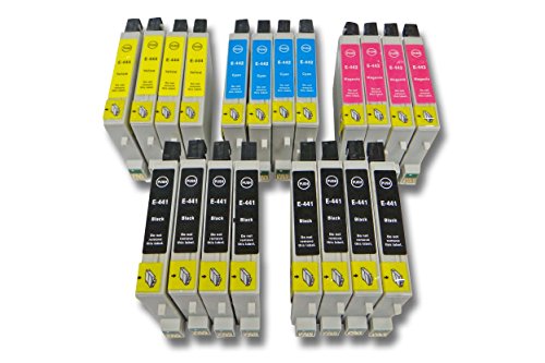 20 x vhbw Druckerpatronen Tintenpatronen Set kompatibel mit Epson Stylus C64, C66, C84, C86, CX3600, CX3650.