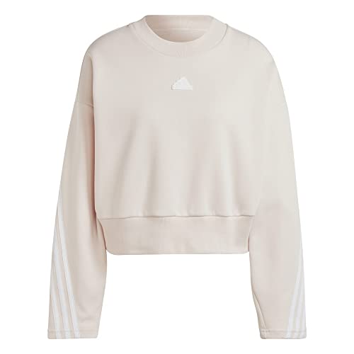 adidas Damen Sweatshirt (Long Sleeve) W Fi 3S Crew, Wonder Quartz, IB8497, M