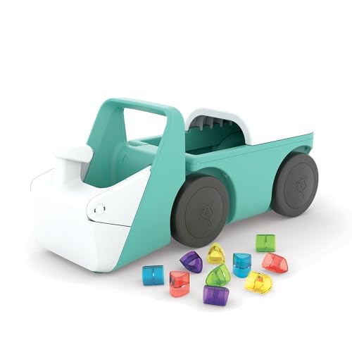 Chillafish Blockie: Das erste 4-Rad-Fahrzeug für Kinder, das aufräumt und alle Spielzeuge trägt. Inklusive 10 Spielblöcke für Bagger-Action. Geeignet für Kinder von 1-3 Jahren Mint