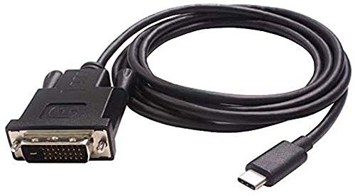 PremiumCord USB-C auf DVI Adapterkabel 1,8m, USB 3.1 Typ C Stecker auf DVI Stecker, Auflösung Full HD 1080p 60Hz, Farbe schwarz