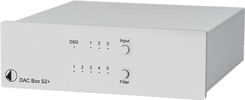 Pro-Ject Audio Systems DAC Box S2+, High End DAC mit 32bit und DSD256 Support (Silber)