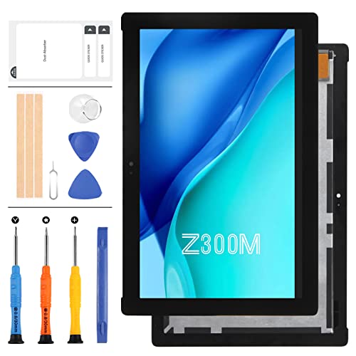 Z300M LCD-Bildschirm Ersatz für Asus ZenPad 10 Z300 Z300M P00C 10,1 Zoll LCD Display Touchscreen Digitizer Vollglas Panel Montage Reparatur Teile + Werkzeug (Schwarz)