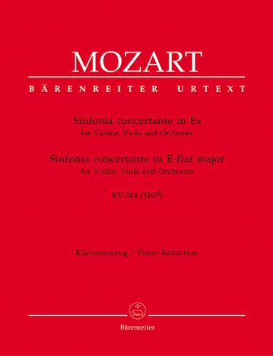 Sinfonia concertante für Violine, Viola und Orchester Es-Dur KV 364 (320d). Stimmen, Urtextausgabe