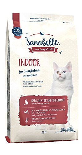 Sanabelle Indoor | Katzentrockenfutter für ausgewachsene Katzen (ab dem 12. Monat) | besonders geeignet für Hauskatzen und Katzen mit reduziertem Bewegungsumfang | 4 x 2 kg