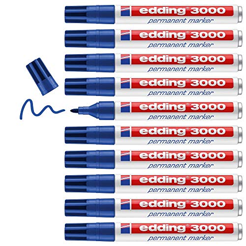 edding - Permanent Marker 3000 10 marcadores blau