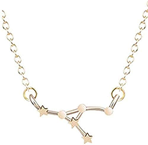 Halskette Mode Astrologie Sternzeichen Aussage Anhänger Halskette Frauen Konstellation Horoskop Jungfrau Löwe Kette Halskette Mädchen Geburtstagsgeschenk