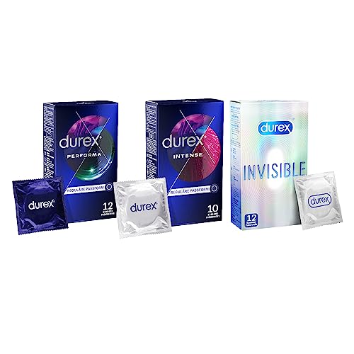 Kondom Premium-Mix 3er Set für intensives Empfinden und aufregende Vielfalt zu zweit Durex 34 Stück