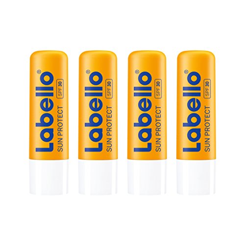 Labello Sun Protect Lippenpflegestift mit Sonnenschutz (LSF 30), 4er Pack (4 x 4,8 g)