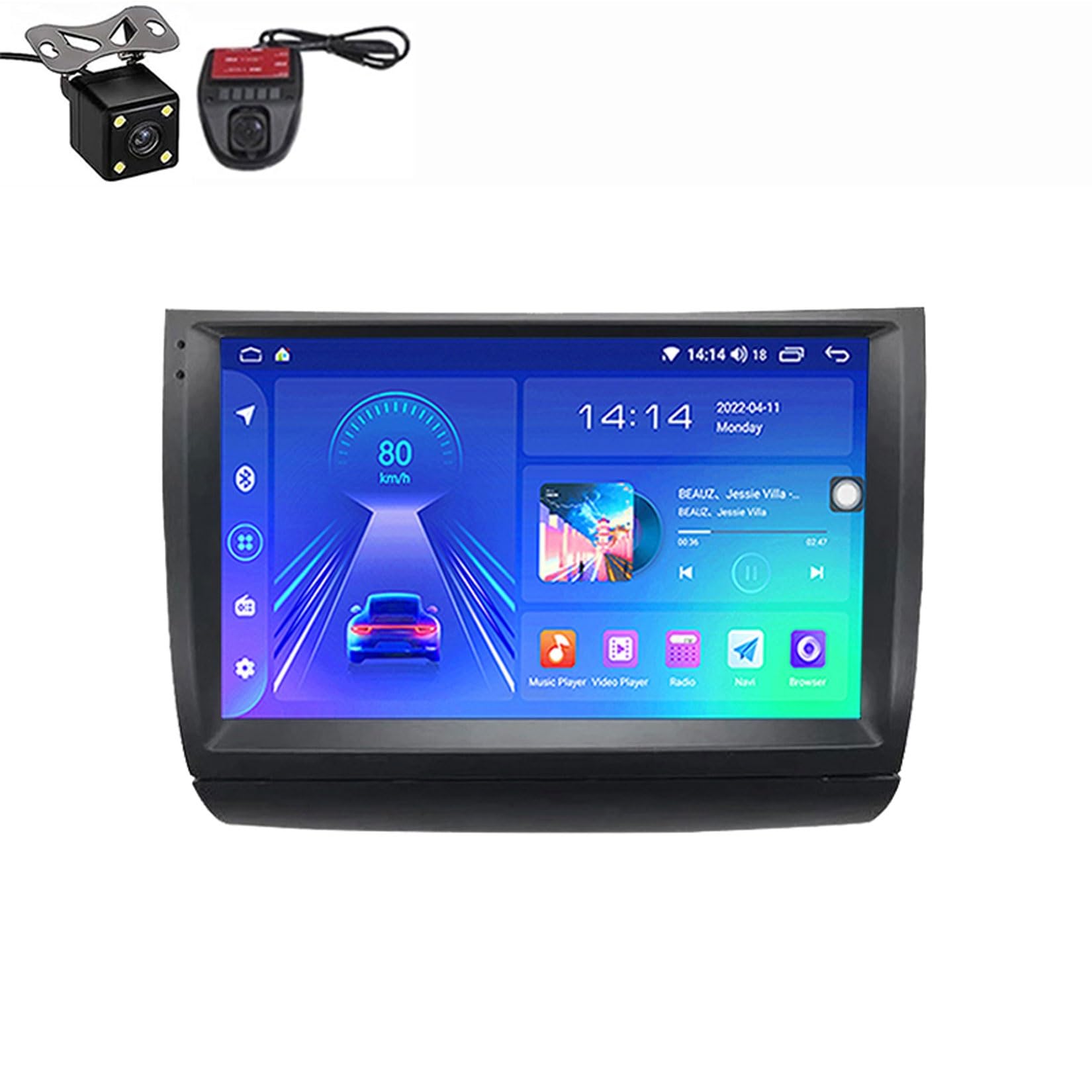 FONALO Android Auto 2 Din Radio Mit Navi 9 Zoll Touchscreen Für Toyota Prius 20 2003-2009 Android 12 Autoradio Bluetooth Plug-and-Play DAB + WiFi 4G Mirrorlink Carplay OBD USB (Color : M100S)