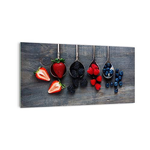 DekoGlas Küchenrückwand 'Obst auf Löffel' in div. Größen, Glas-Rückwand, Wandpaneele, Spritzschutz & Fliesenspiegel