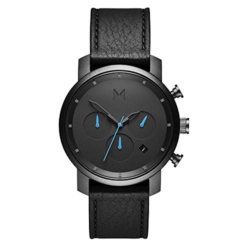 MVMT Herren Chronograph Quarz Uhr mit Leder Armband D-MC02-GUBL