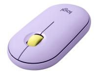 Logitech Pebble Kabellose M350-Maus (mit Bluetooth oder 2,4 GHz Receiver - Leise und leise Click-Computer-Maus für Laptop, Notebook, PC und Mac) off white