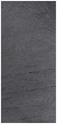Wallario Premium Türfolie Türposter Selbstklebende Türtapete Schwarze Schiefertafel Optik – Steintafel - 93 x 205 cm Abwischbar, Brillante Farben rückstandsfrei zu entfernen