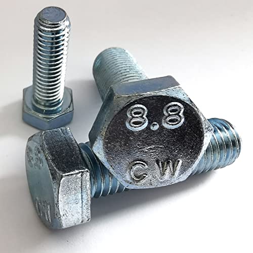 DIN 933 Sechskantschrauben verzinkt ISO 4017 Maschinen Schrauben M 6 8 10 12 16 (50, M12 x 60)