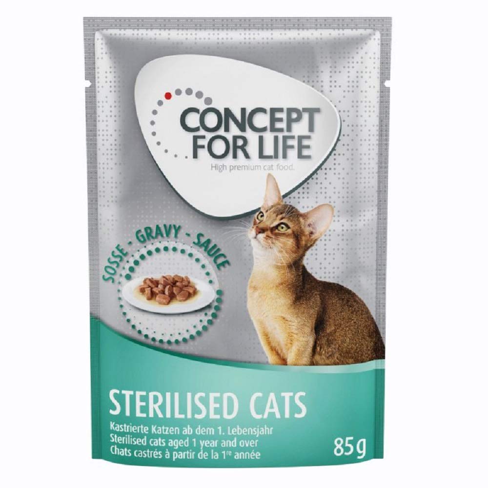 PaylesswithSS Concept for Life Saver Pack 48 x 85 g (sterilisierte Katzen – in Soße)