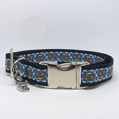 Jimmy und Katz 4260616172362 Hundehalsband Brezel 35-58cm x 2.5cm, blau