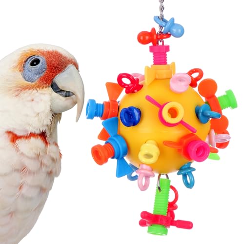 Super Bird Creations SB1215 Screwball Vogelspielzeug – Interaktives mechanisches Vogelspielzeug für große Vögel – Graupapageien, Eklektus, kleine Kakadus, Mini-Aras – fördert Erkundung und körperliche