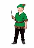 Kostüm Robin Hood Junior Gr. 116/128 Oberteil Mütze Kinderfasching Wald Natur