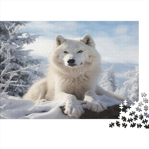 Domineering Arctic Wolf Erwachsene Puzzle 1000 Teile Gifts Home Decor Lernspiel Geburtstag Moderne Wohnkultur Family Challenging Games Entspannung Und Intelligenz 1000pcs (75x50