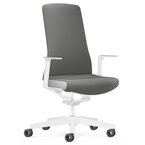 Interstuhl Bürostuhl Pure Interior Edition – Anpassung an Gewicht und Bewegung – ergonomische Smart-Spring Technologie (Grau | Weiß)