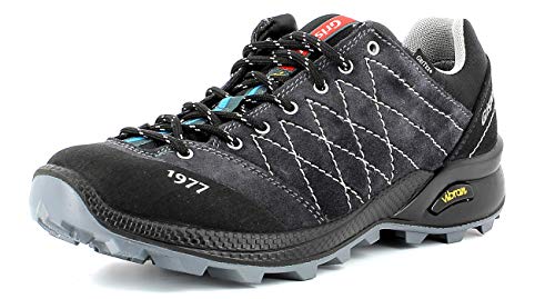 Grisport Terrain Low Unisex,Damen,Herren,Trekkingschuh,Approach,Urban Outdoor,Wildleder-Gritex-Membran Konstruktion,Charcoal/Black,37 EU / 4UK