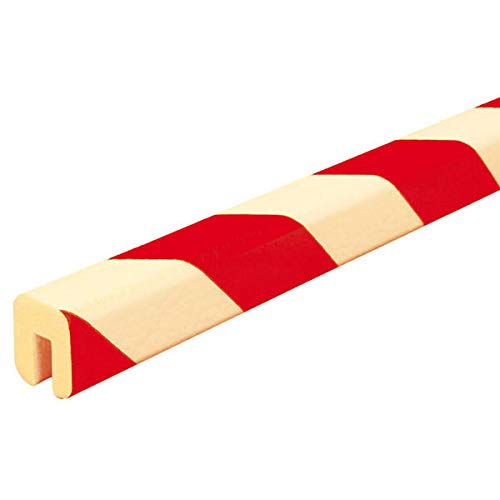 Betriebsausstattung24® Kantenschutzprofil Typ G | rot/weiß | zum Aufstecken | Länge: 1,0 m
