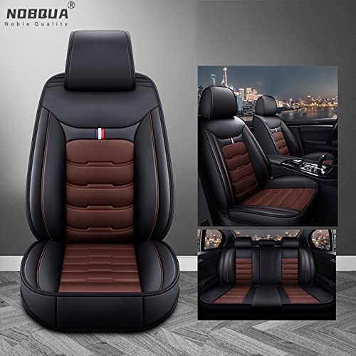 NOBQUA Sitzbezüge Auto Autositzbezüge Universal Set für BMW E46 E90 E39 E60 E36 G30 E30 E34 E38 E53 F30 F10 E70 E87 E91 F20 E83 E84 E92 320I 520 Auto Zubehör
