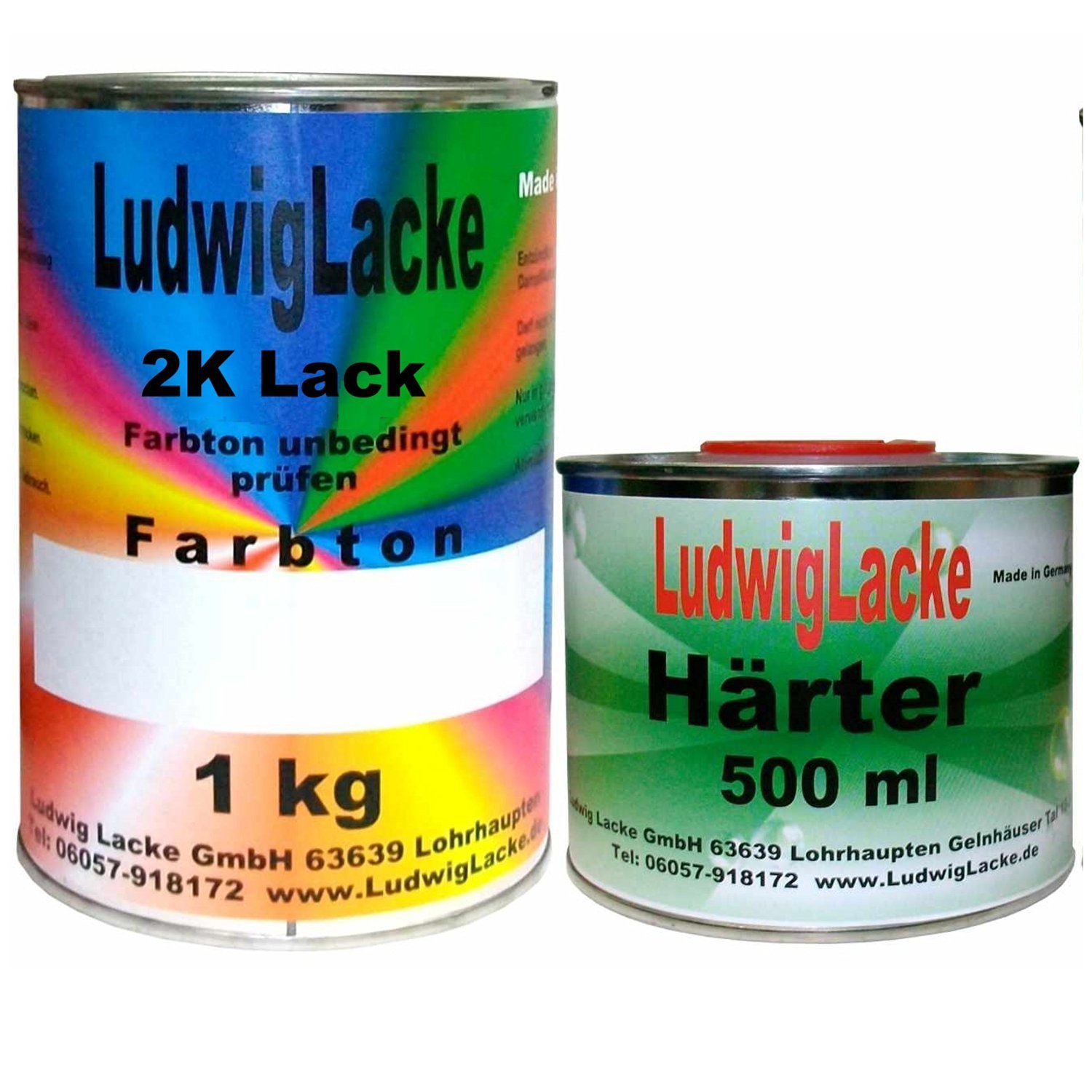 Ludwiglacke 1,5 kg Set RAL 1638 GLETSCHERBLAU 1970/1990 mit Härter