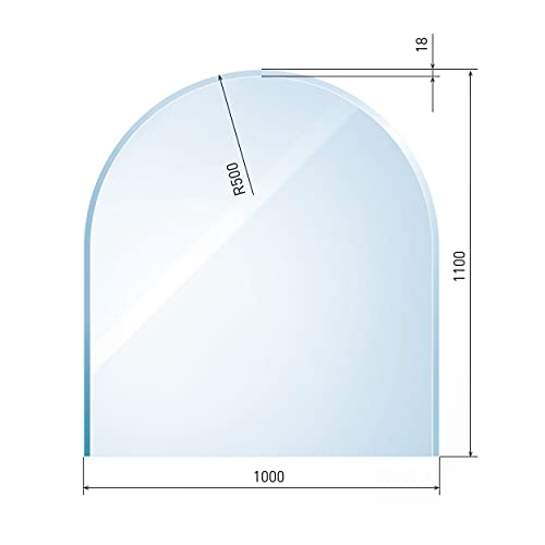 raik B40011 Kamin Glasplatte Zunge 3 inkl. Facette