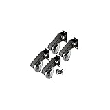 Rockler 942567 Werkbankrollen-Set, 4 Stück, silberfarben/schwarz