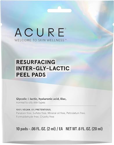 Acure Resurfacing inter-gly-lactic peel pads, 10 pack, 10 Count