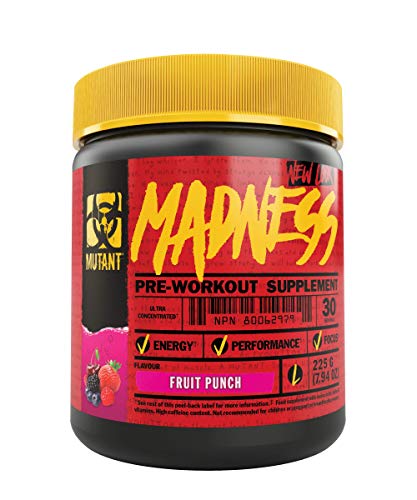 Mutant Madness - Definiert den Pre-Workout-Booster neu und bietet eine komplett neue Erfahrung!! Exklusiv für hochintensive Workouts entwickelt Fruchtpunsch (1 x 225 g)