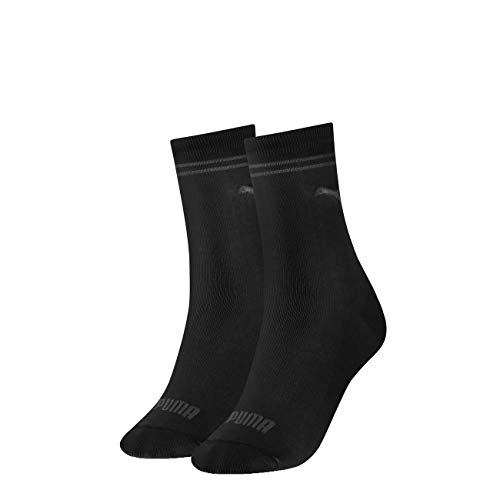 PUMA Damen New Casual Socken Classic 12er Pack, Größe:35-38, Farbe:Black (200)