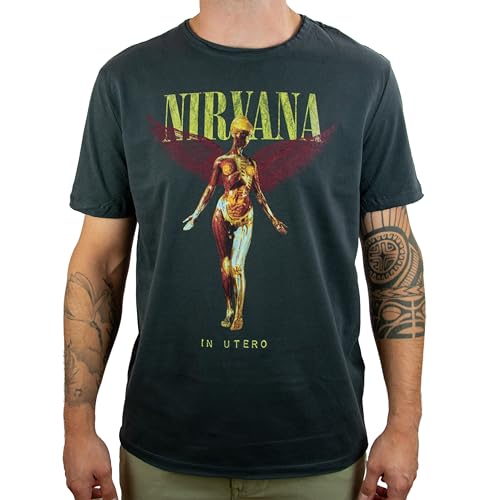 Amplified Herren Nirvana - In Utero Colour T-Shirt, Grau (Charcoal Cc), S