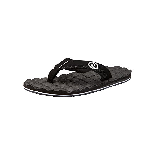 Volcom Herren Recliner SNDL Zehentrenner, Schwarz (Black White BWH), 44 EU