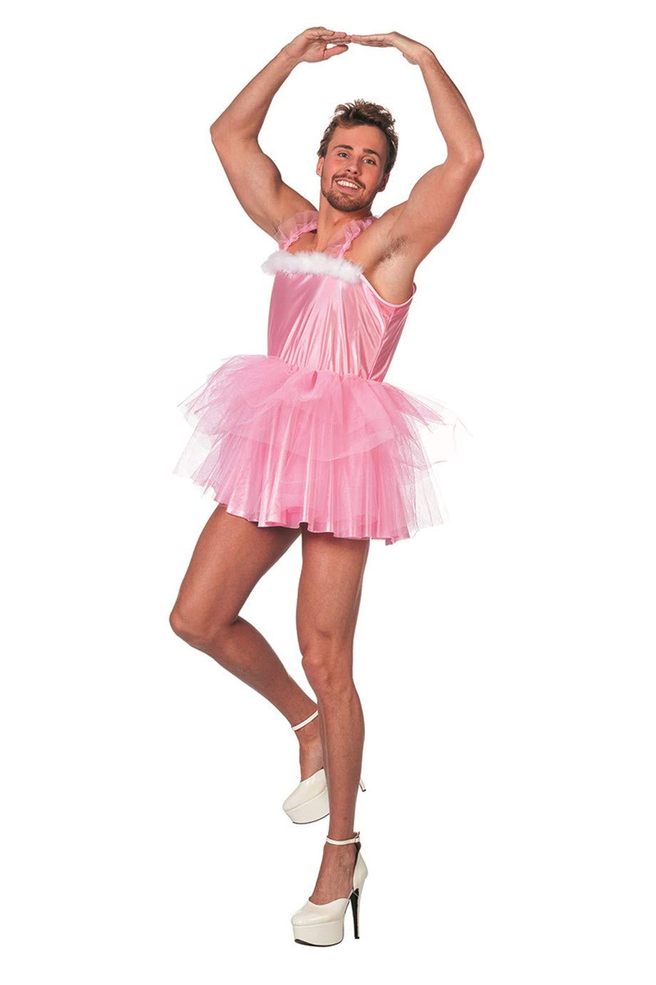 narrenkiste W5669-52 rosa Herren Männerballett Junggesellenabschied Kostüm-Kleid Gr.52