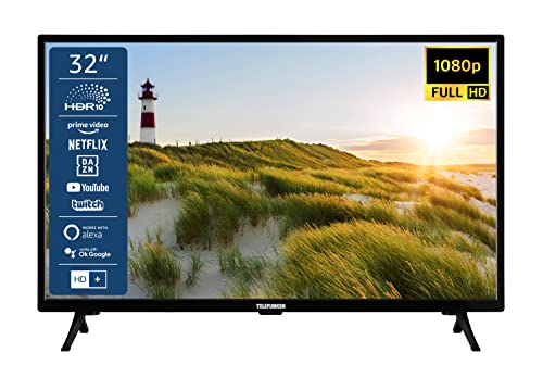 TELEFUNKEN XF32SN550S 32 Zoll Fernseher/Smart TV (Full HD, HDR, Triple-Tuner) - Inkl. 6 Monate HD+ [2023]