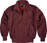 GearUp Original Harrington Jacke English Style in 12 verschiedenen Designs wählbar Farbe Bordeaux Größe XXL